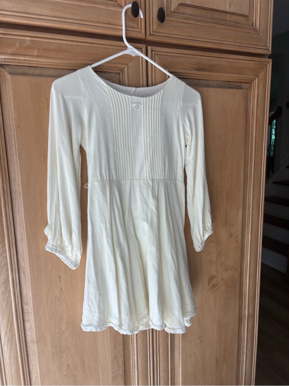 Well Dressed Wolf Cream Long-Sleeve Twirl Dress